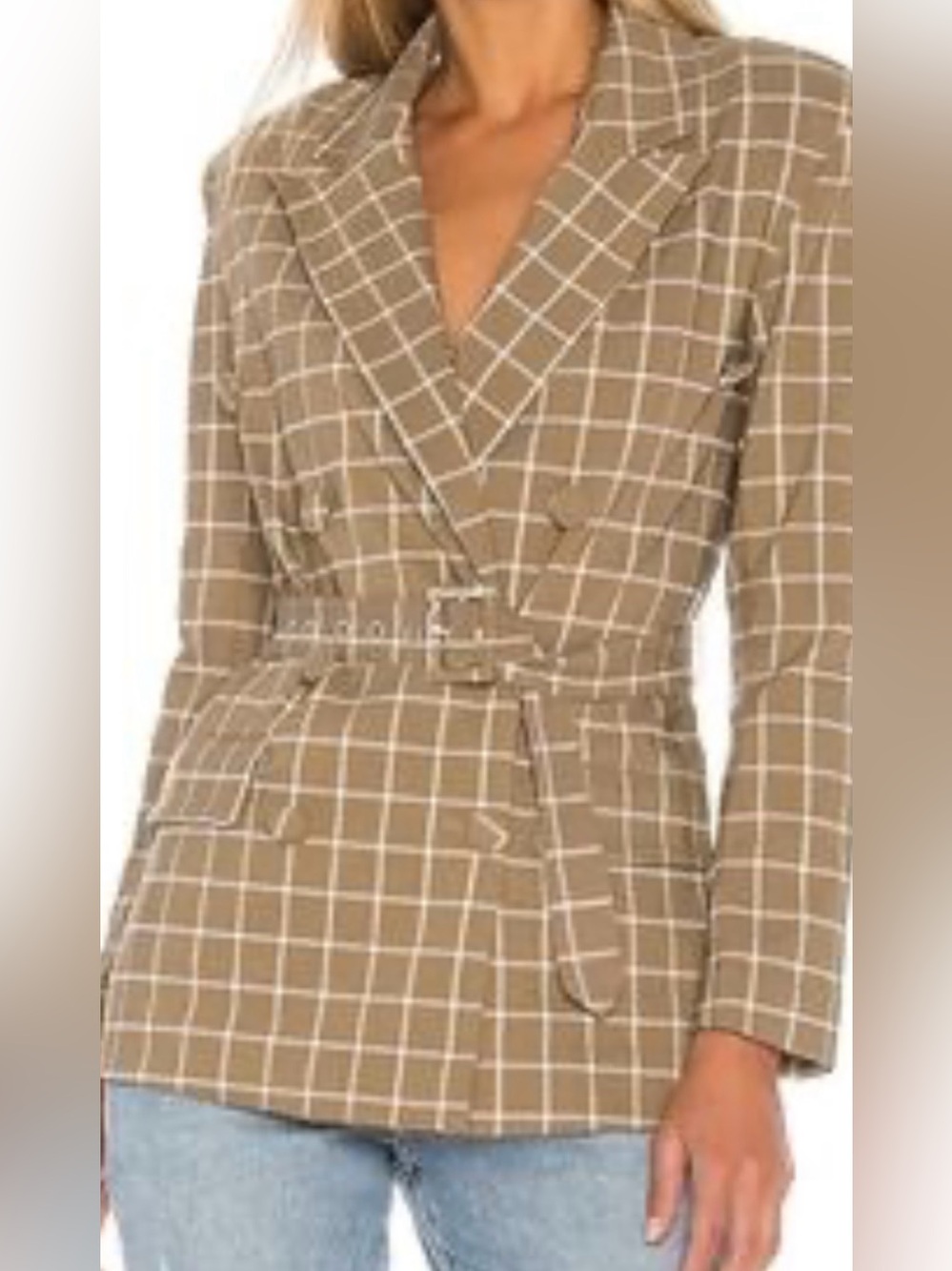 Lovers + Friends Plaid Blazer XS
